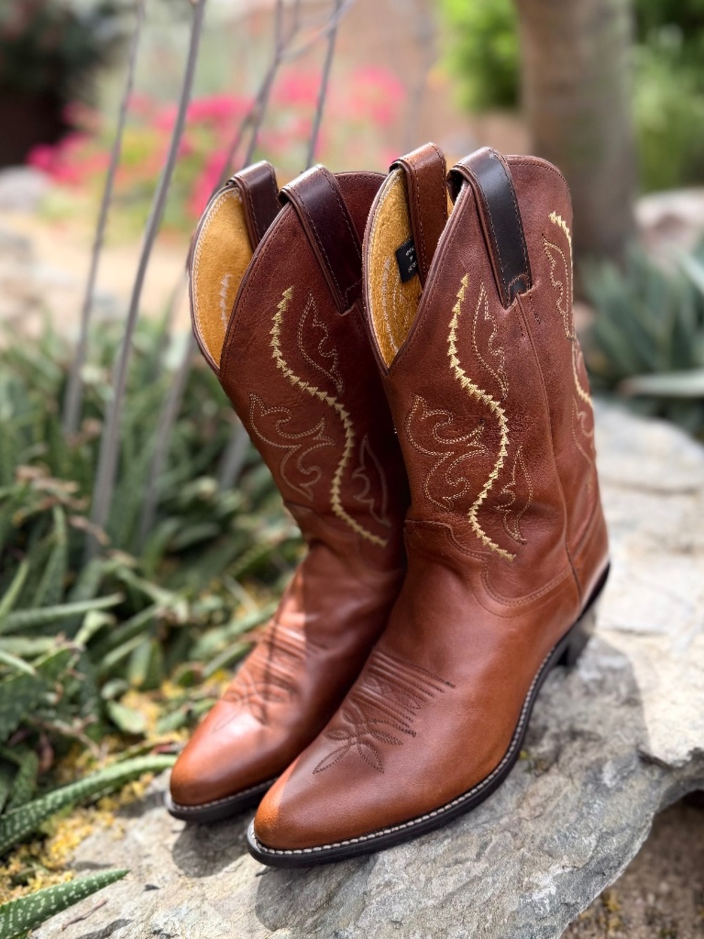 JUSTIN Cowboy Boots, Leather Western Coastal Cowgirl